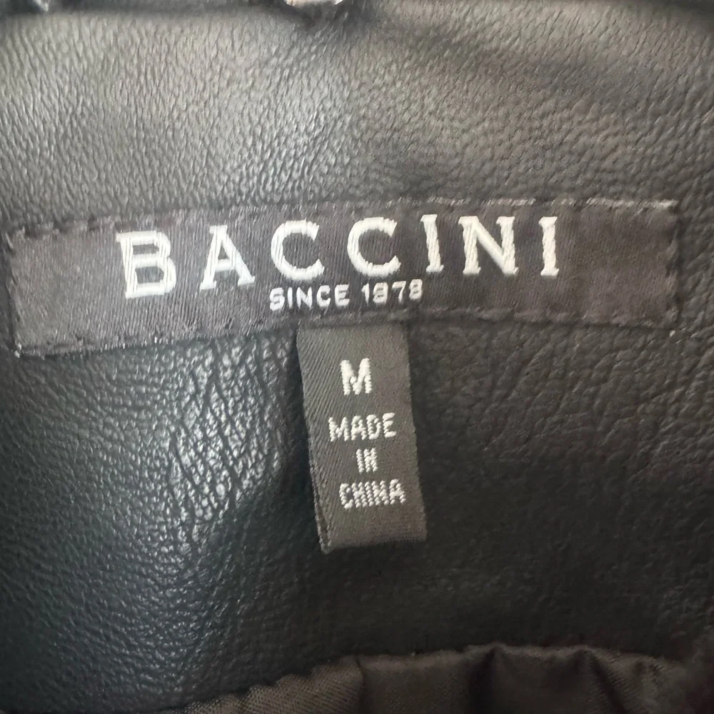 Baccini Black Faux Leather Jacket